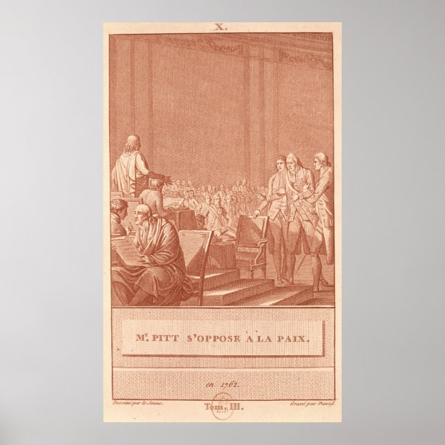 Póster William Pitt, el anciano que se opone a la paz (Frente)