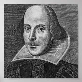 Póster William Shakespeare 1623
