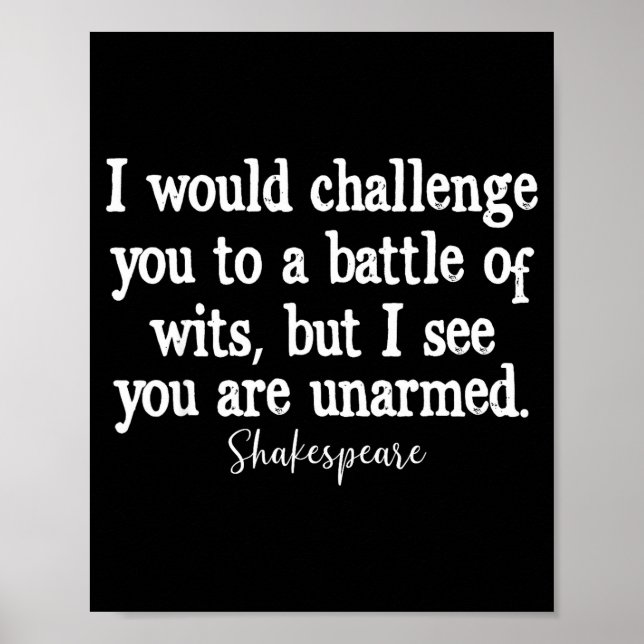 Póster William Shakespeare Battle Of Wits English Literat (Frente)