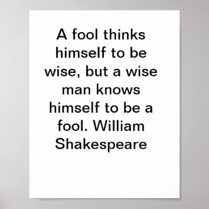 Póster William Shakespeare cita Poster
