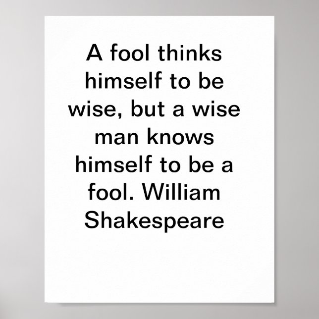 Póster William Shakespeare cita Poster (Frente)