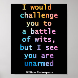 Póster William Shakespeare Pastel Te Veo Desarmado Q