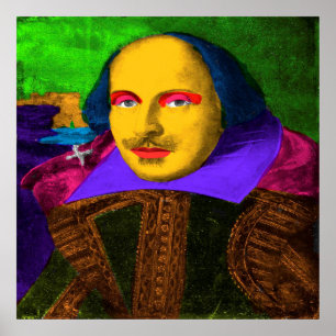 Póster William Shakespeare Pop Art
