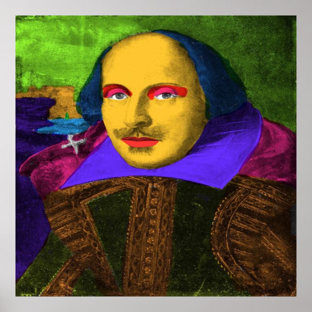 Póster William Shakespeare Pop Art (Frente)