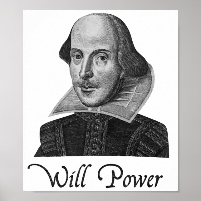 Póster William Shakespeare Will Power (Frente)