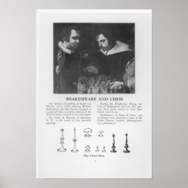 Póster William Shakespeare y Ben Jonson (Frente)