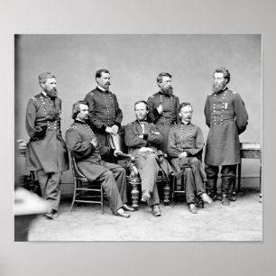 Póster William Sherman y sus generales
