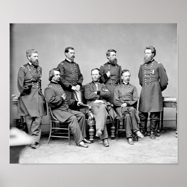 Póster William Sherman y sus generales (Frente)