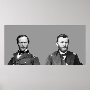 Póster William Sherman y US Grant