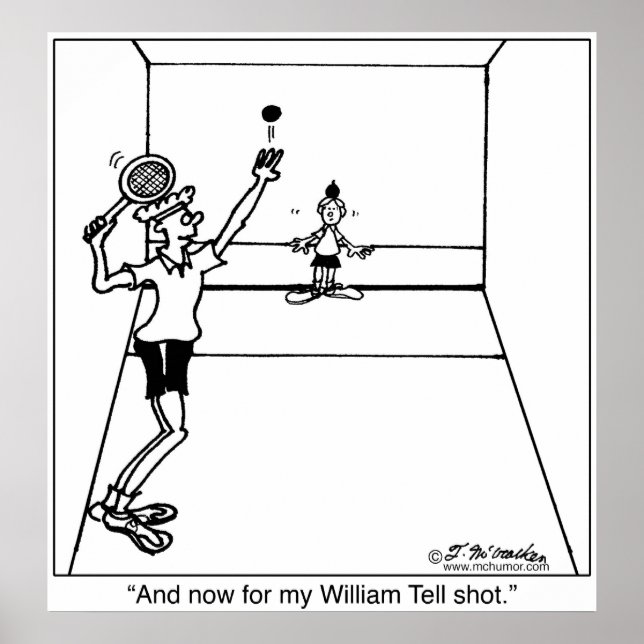 Póster William Tell Racquetball Shot (Frente)