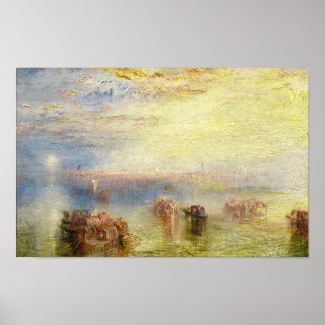 Póster William Turner - Acercamiento a Venecia (Frente)