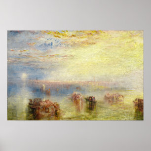 Póster William Turner - Aproximación a Venecia