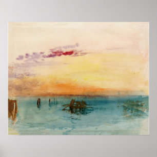 Póster William Turner - La laguna cerca de Venecia al ata