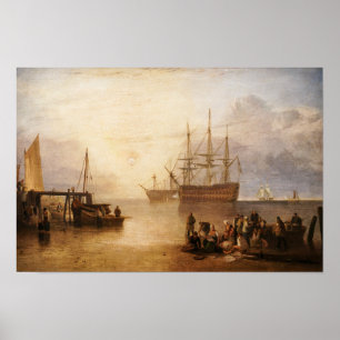 Póster William Turner - La puesta del sol a través del Va