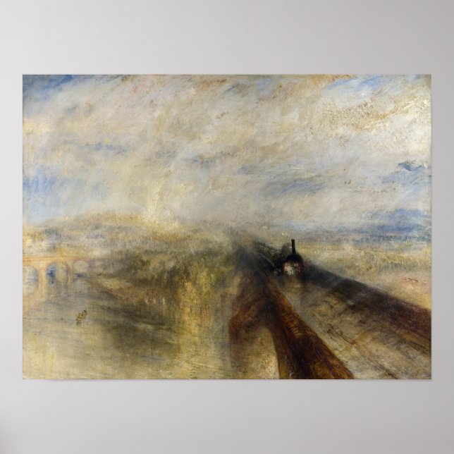 Póster William Turner - Lluvia, vapor y velocidad (Frente)
