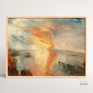 Póster William Turner Quema Del Parlamento De Las Casas