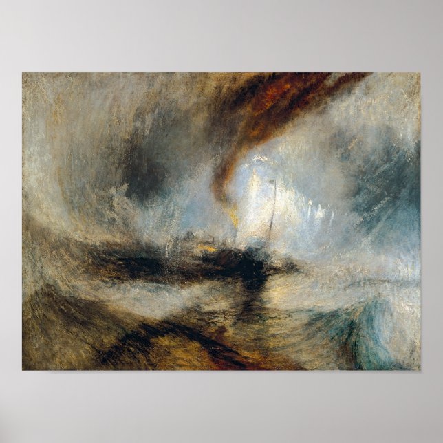 Póster William Turner - Tormenta de nieve (Frente)