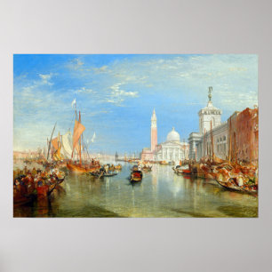 Póster William Turner - Venecia, Dogana y San Giorgio