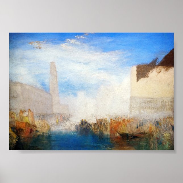 Póster William Turner - Venecia, la Piazzetta (Frente)