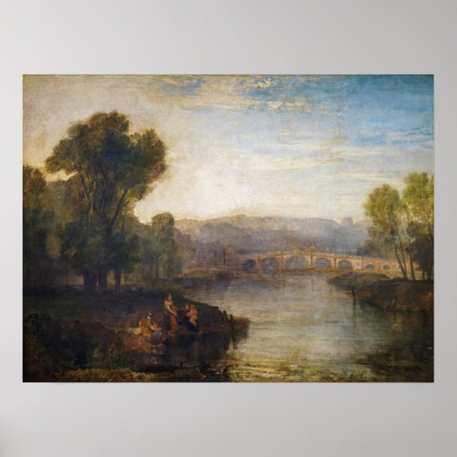 Póster William Turner - Vista de la colina de Richmond y  (Frente)