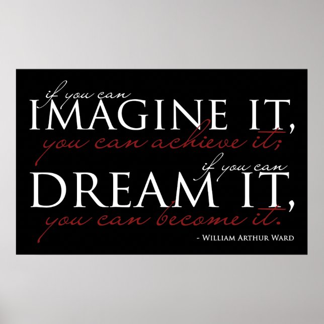 Póster William Ward Imagine Quote (Frente)