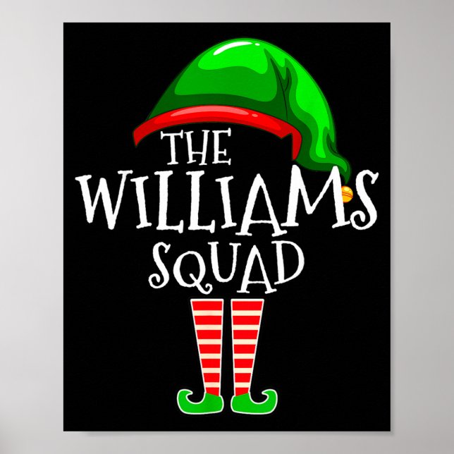 Póster Williams Family Name Squad Matching Group Elf Chri (Frente)