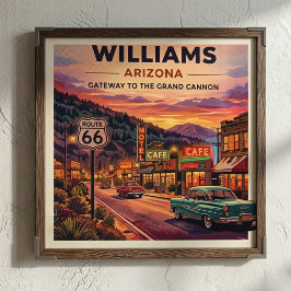 Póster Williams Ruta 66 Vintage Arizona