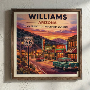 Póster Williams Ruta 66 Vintage Arizona