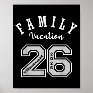 Póster Williamsburg 2026 jersey de vacaciones familiares