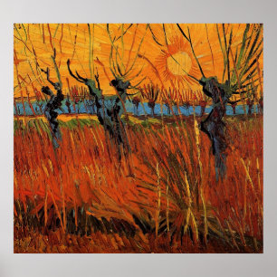 Póster Willows at Sunset de Vincent van Gogh