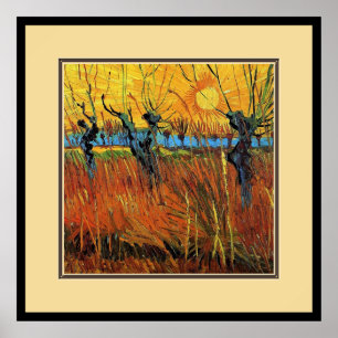 Póster Willows at Sunset, Vincent van Gogh