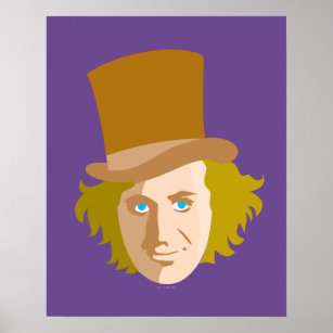 Póster Willy Wonka Stenciled Face