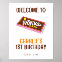Willy Wonka y el Rótulo de cumpleaños de la fábric