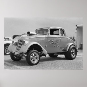Póster Willys Gasser 1 - fricción del vintage