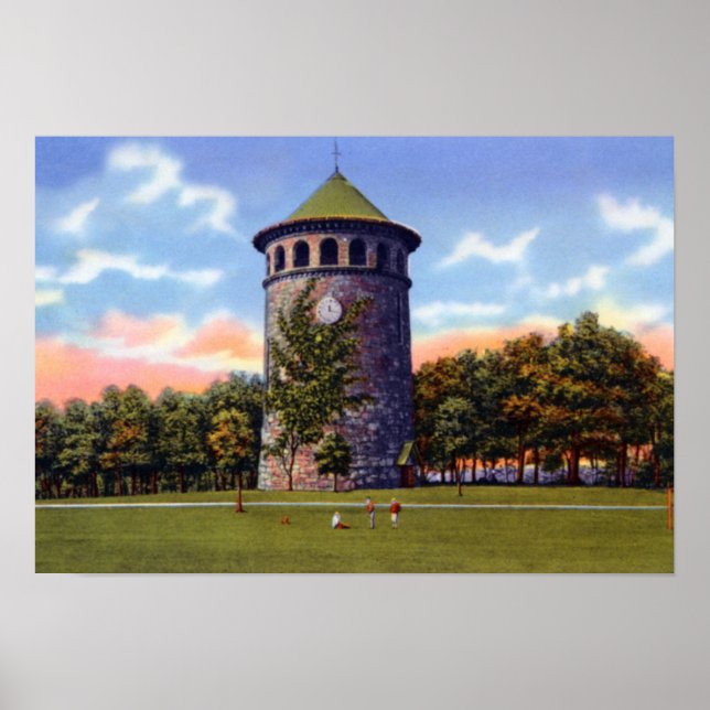 Póster Wilmington Delaware Rockford Park Water Tower (Frente)