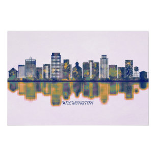 Póster Wilmington Skyline