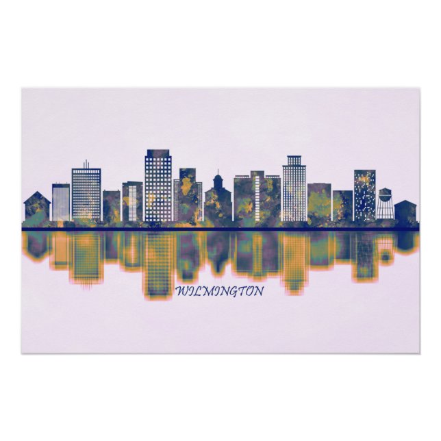 Póster Wilmington Skyline (Anverso)