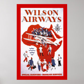 Póster Wilson Airways ~ África