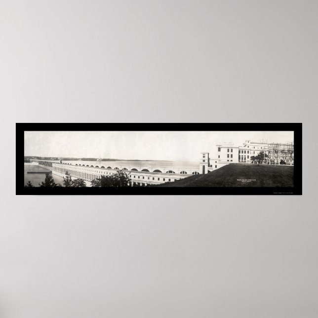 Póster Wilson Dam Power House Photo 1933 (Frente)