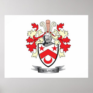 Póster Wilson Family Crest Coat of Arms