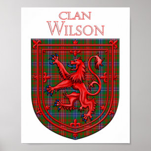 Póster Wilson Tartan Scottish Plaid Lion Rampant