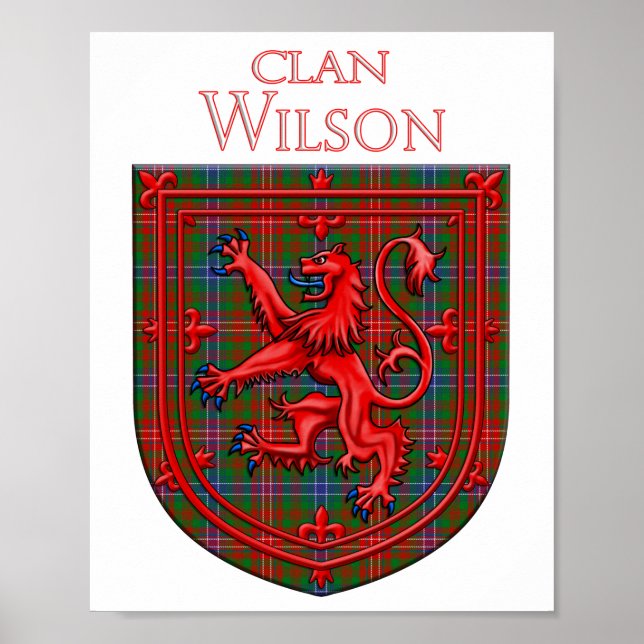 Póster Wilson Tartan Scottish Plaid Lion Rampant (Frente)