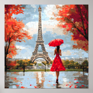 Póster Wind Romance Paris Moda Walk