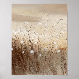 Póster WindSwept Wildflowers #1 – Soft Botanical Art