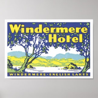 Póster Windermere Hotel English Lakes