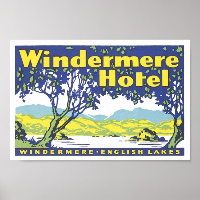 Póster Windermere Hotel English Lakes (Frente)