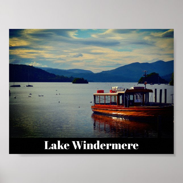 Póster Windermere, la postal del distrito del lago (Frente)