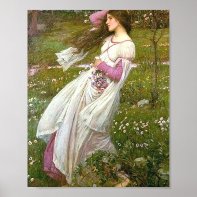 Póster Windflowers John William Waterhouse (Frente)