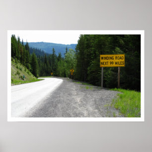 Póster Winding Road, U.S. Highway 12, Lolo Pass, Montana