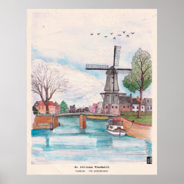 Póster Windmill De Adriaan Haarlem